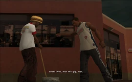 Loc is happy to hear this and the two shake hands.