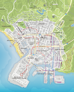 Detailed street map of Los Santos.