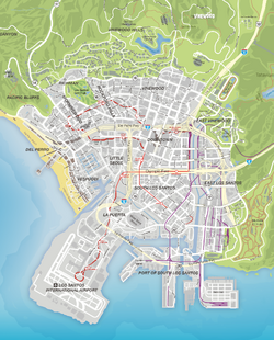 How does the Watch Dogs world map compare to GTA 5's Los Santos?