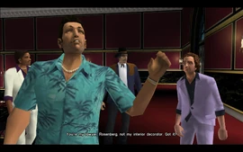 Tommy gets tired of his talks and tells him to shut up and works as his lawyer, rather than as an interior designer.