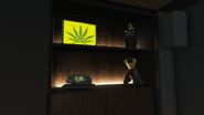 Collection of Short Trip trophies in the GTA Online Protagonist's Agency office.