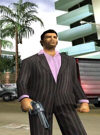 Pre-release screenshot of Tommy wearing the outfit.