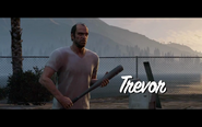 Trevor holding a baseball bat.