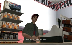 Carl says that Zero needs to calm down and jokes about Zero having to reduce the dosage of whatever drugs he's taken.