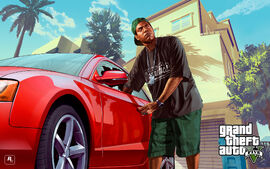 Artwork of Lamar Davis in Grand Theft Auto V.