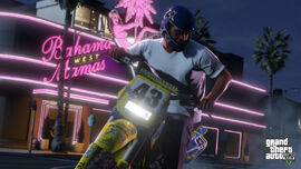 Franklin Clinton in a pre-release screenshot showing the nightclub.