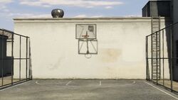 View of the basketball court.
