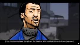 DrivenToDestruction-GTACW-SS2.jpg (114 KB) Zhou mentioning his previous mission when Huang destroyed the Yardie's bomb vans.