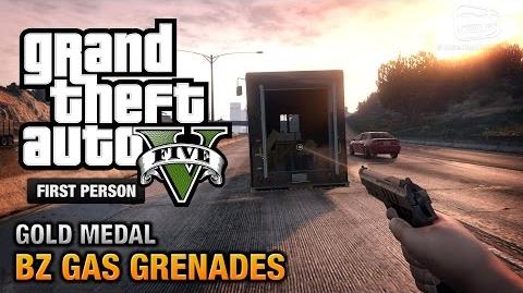 GTA 5 - Mission 15 - BZ Gas Grenades First Person Gold Medal Guide - PS4