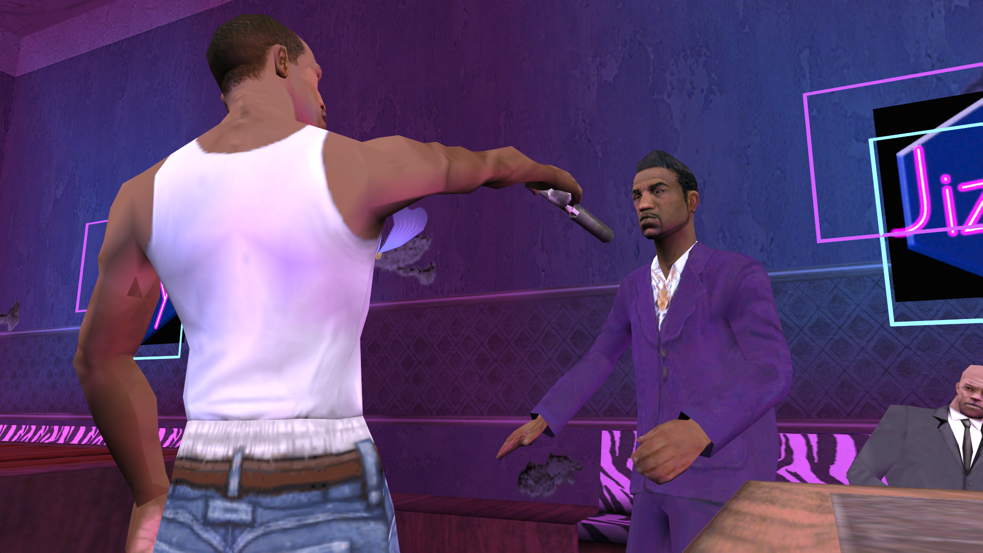 Meeting of c.j. and niko bellic