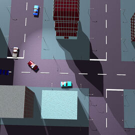 The concept artwork for Race'n'Chase (not actual gameplay).