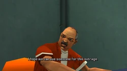 The two go on while the officer leaves them talking in private.