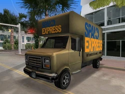 A light-beige Spand Express