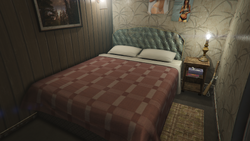 Trevor's bed after Patricia Madrazo cleans up the trailer.