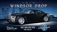 Lucky Wheel advert with the Windsor Drop.