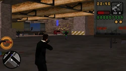 Killing the gangsters guarding the evidence in the van.