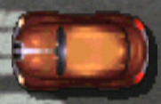 A Bug in Grand Theft Auto 2, with lights on.