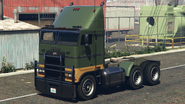 A Hauler with an air deflector in Grand Theft Auto V. (Rear quarter view)