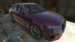 TailgaterS-GTAO-SessantaContactMissionEnd-front.png (2.07 MB) Sessanta's red Tailgater S. (Rear quarter view)