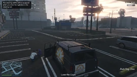 Stealing the van.