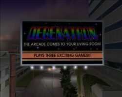 Billboard advertisement in Downtown Vice City.