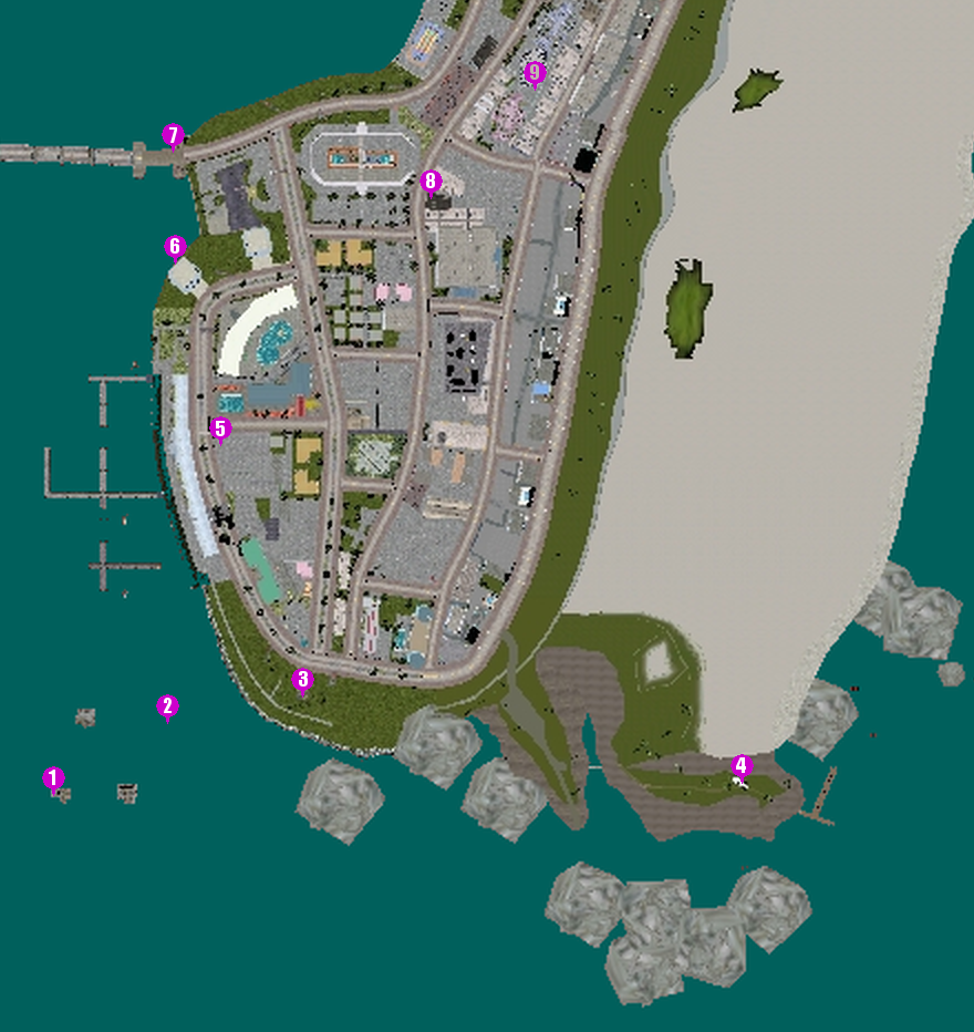 vice city hidden package map