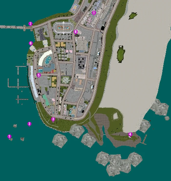 GTAVC HiddenPack 1-9 Ocean Beach