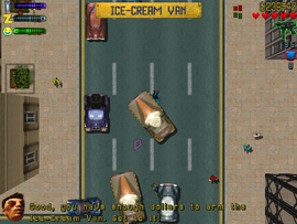 Johnny tells Claude to arm the Ice-Cream Van with explosives.