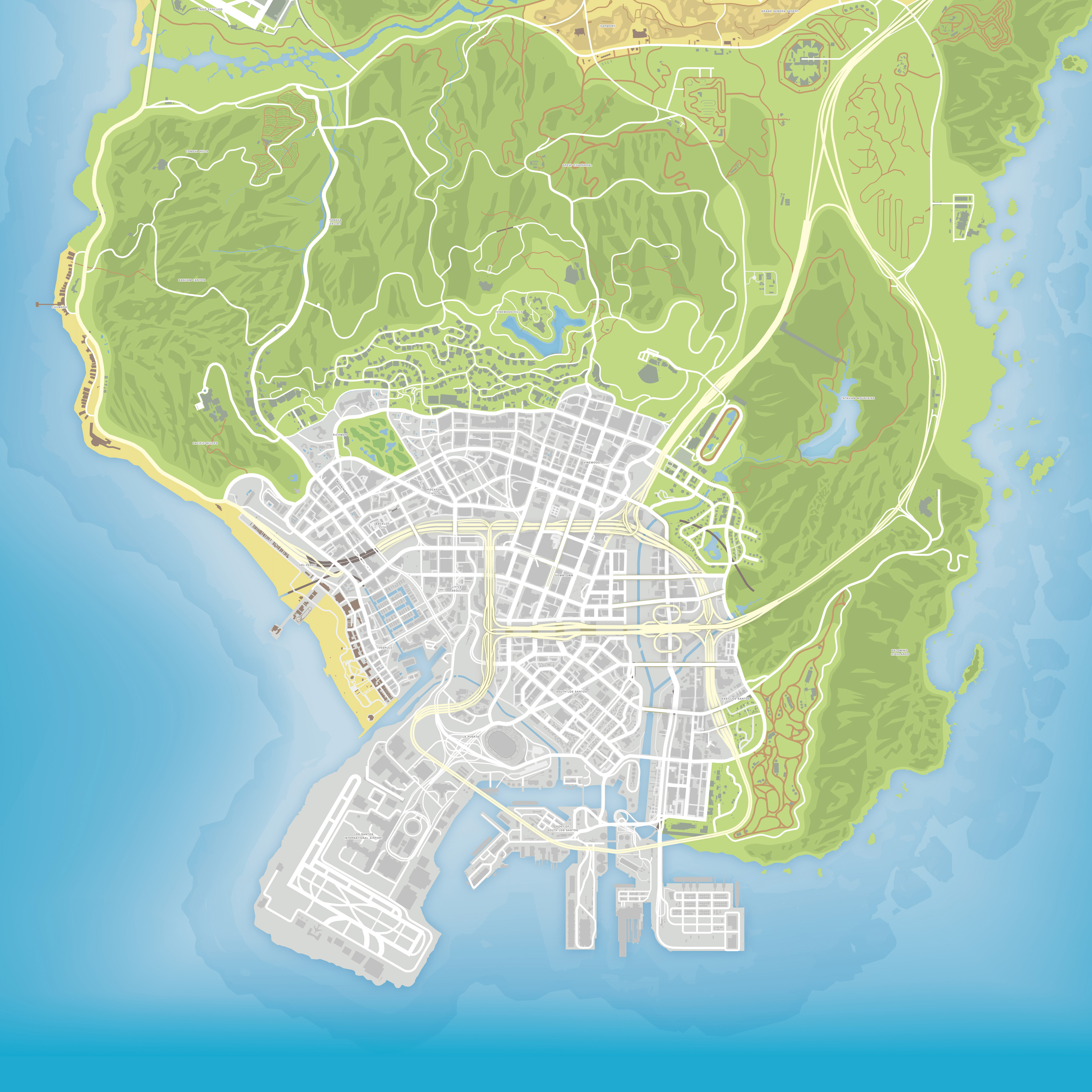Is this the official GTA 5 Los Santos map?