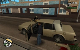 CJ must now get a four-door car and park by the flats.