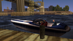 The mayor is seen sitting in a Speeder with Massimo Torini.