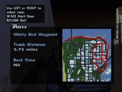 WhirlyBirdWaypoint-GTASA.jpg (55 KB) Whirly Bird Waypoint Vehicle: News Chopper
