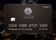 Franklin's agency debit card. [15]