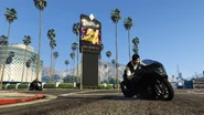 Leaving the casino.