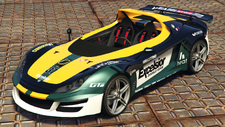 A Locust with a Excelsior livery in Grand Theft Auto Online. (Rear quarter view)