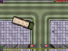 Leaving the depot.