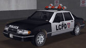 An LCPD "Police" car, GTA III.