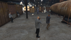 Under attack in a large shed.