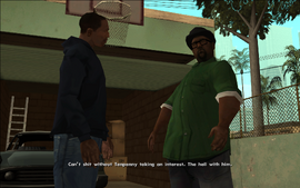 Smoke says that he can't do anything without Tenpenny showing up and trying to find out all about it.