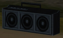 A black radio.