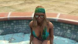 Non-playable character in a jacuzzi.