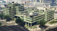 Headquarters in Pillbox Hill, Downtown Los Santos, (GTA V).