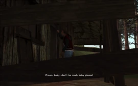 FirstBase-GTASA-SS9.png (976 KB) Carl tries talking to Catalina through the front door one last time.