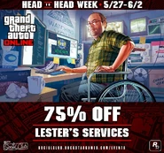 75% off Lester's services.