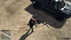 Picking up the keycard from one of the Duggans