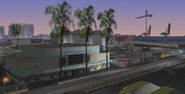 The Vice City Transport Police building, with the airport parking lot in view to the right.