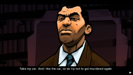 Kenny tells Huang to get his car outside, and says to be careful this time.