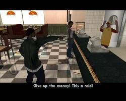 Rydermission-GTASA2.jpg (288 KB) Ryder robbing a Well Stacked Pizza Co. store.