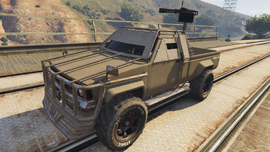 A fully modified Technical Custom as it appears during the mentioned mission.