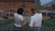 TheCayoPericoHeist-GTAO-OnlineProtagonistCelebration.jpg (127 KB) The Protagonist and Miguel Madrazo drinking together at the end of The Cayo Perico Heist.